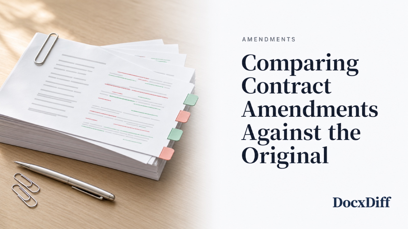 Comparing Contract Amendments Against the Original
