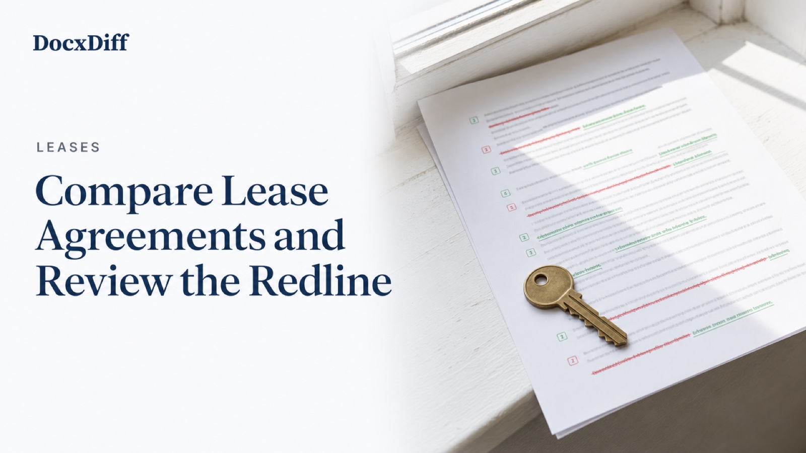 Compare Lease Agreements and Review the Redline