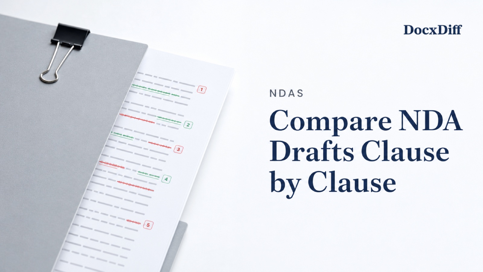 Compare NDA Drafts Clause by Clause