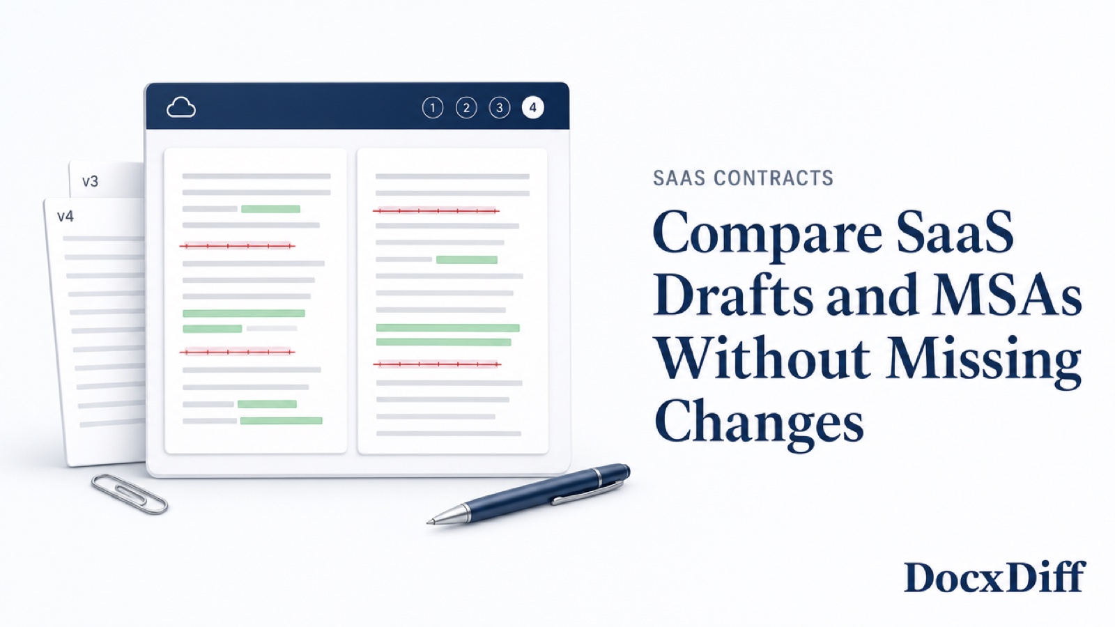 Compare SaaS Drafts and MSAs Without Missing Changes