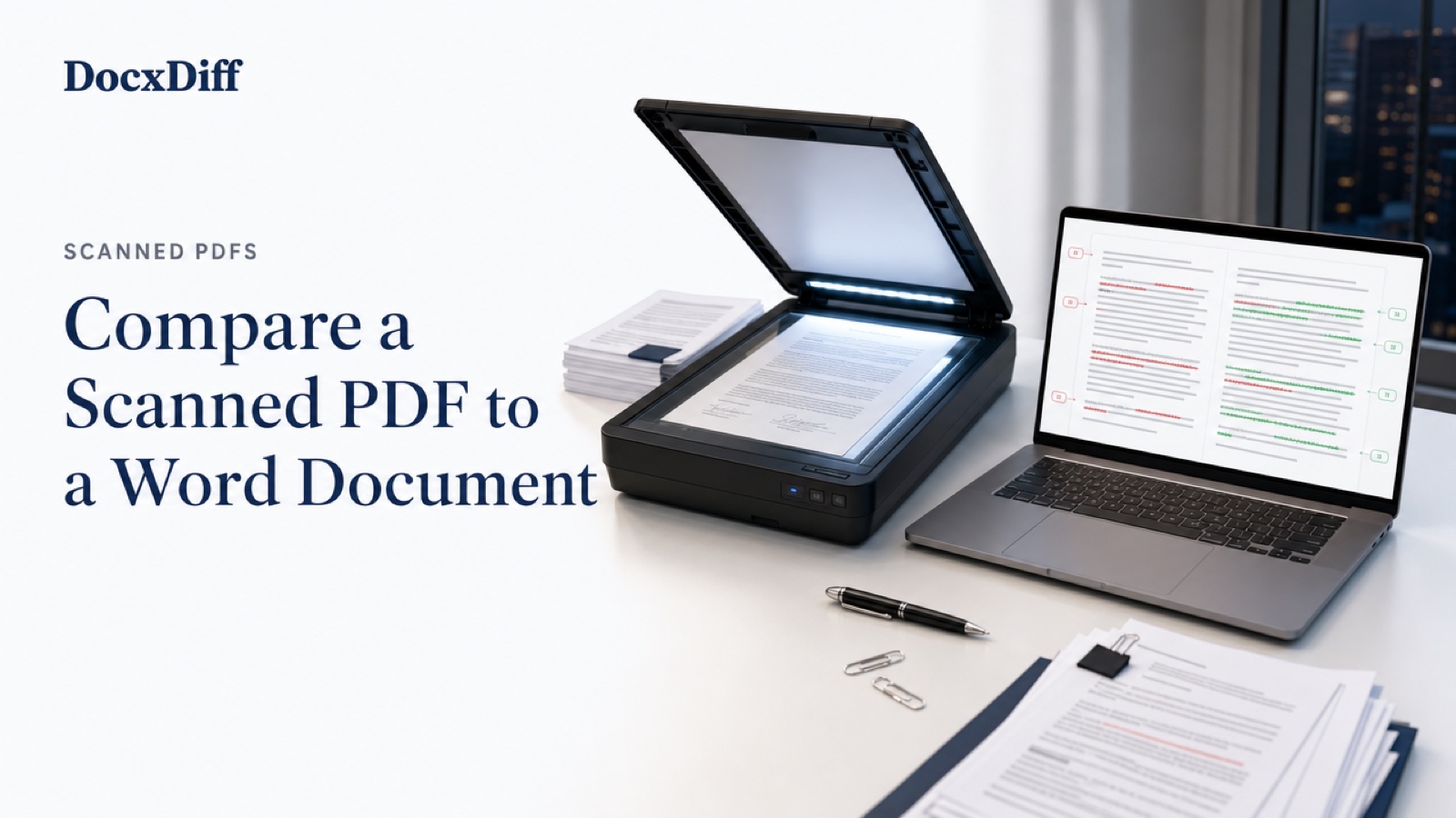 Compare a Scanned PDF to a Word Document