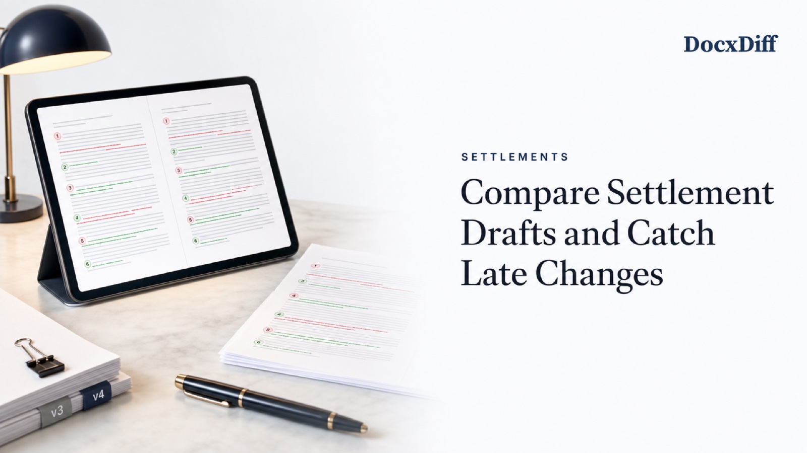 Compare Settlement Drafts and Catch Late Changes
