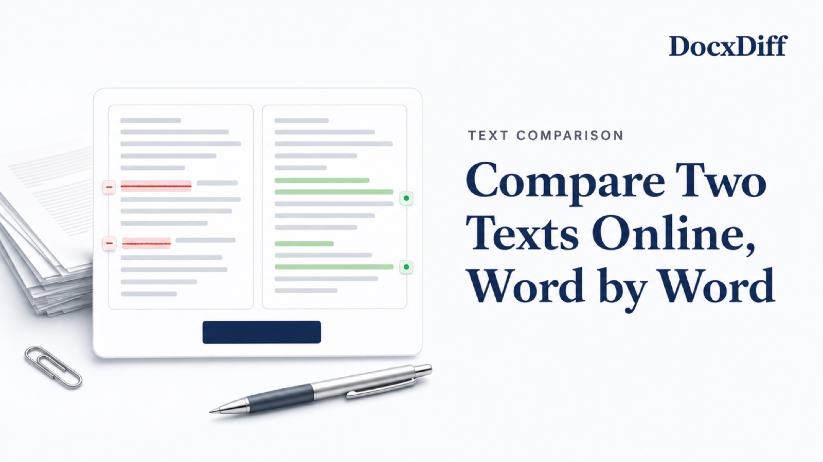Compare Two Texts Online, Word by Word