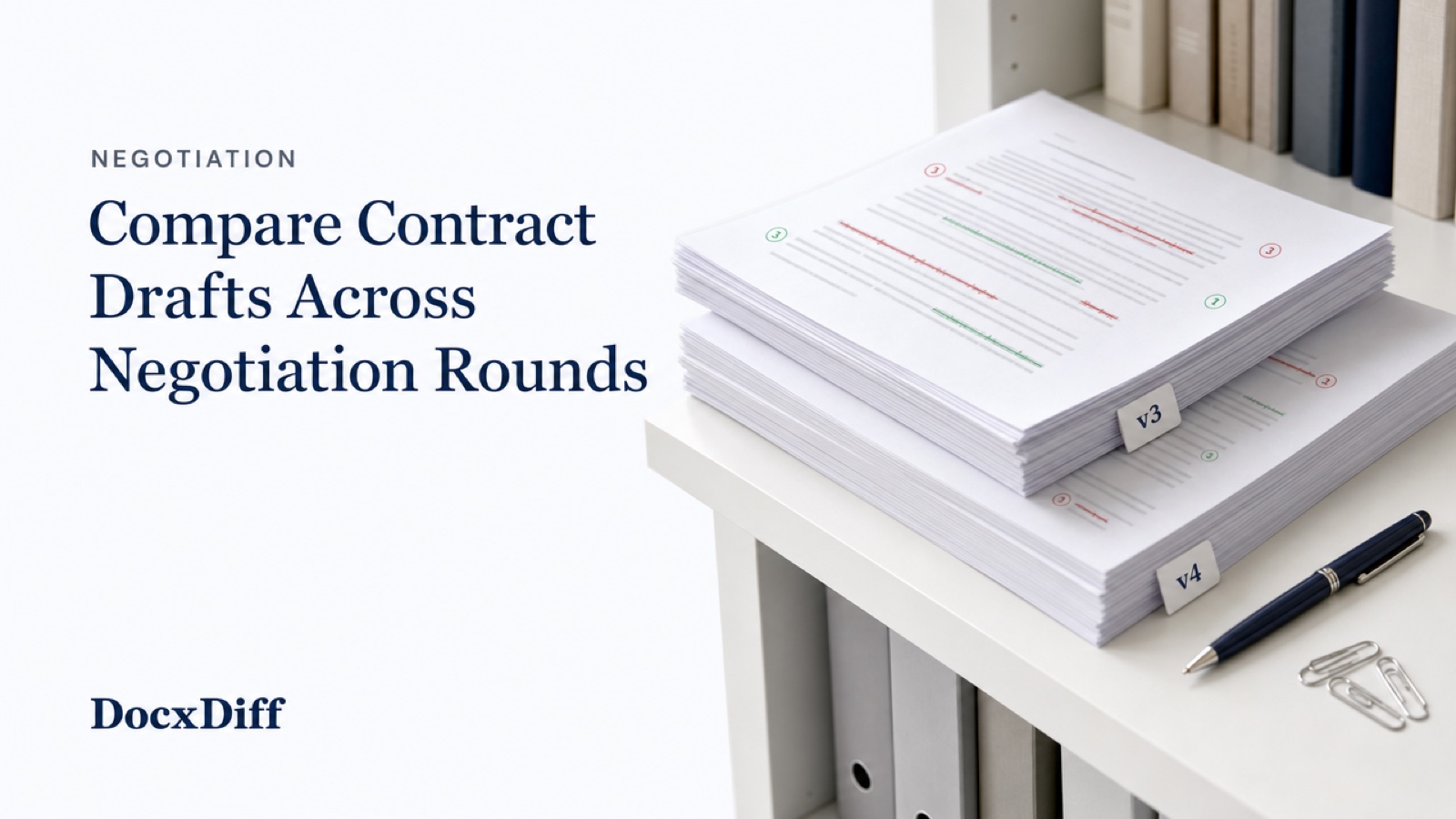 Compare Contract Drafts Across Negotiation Rounds