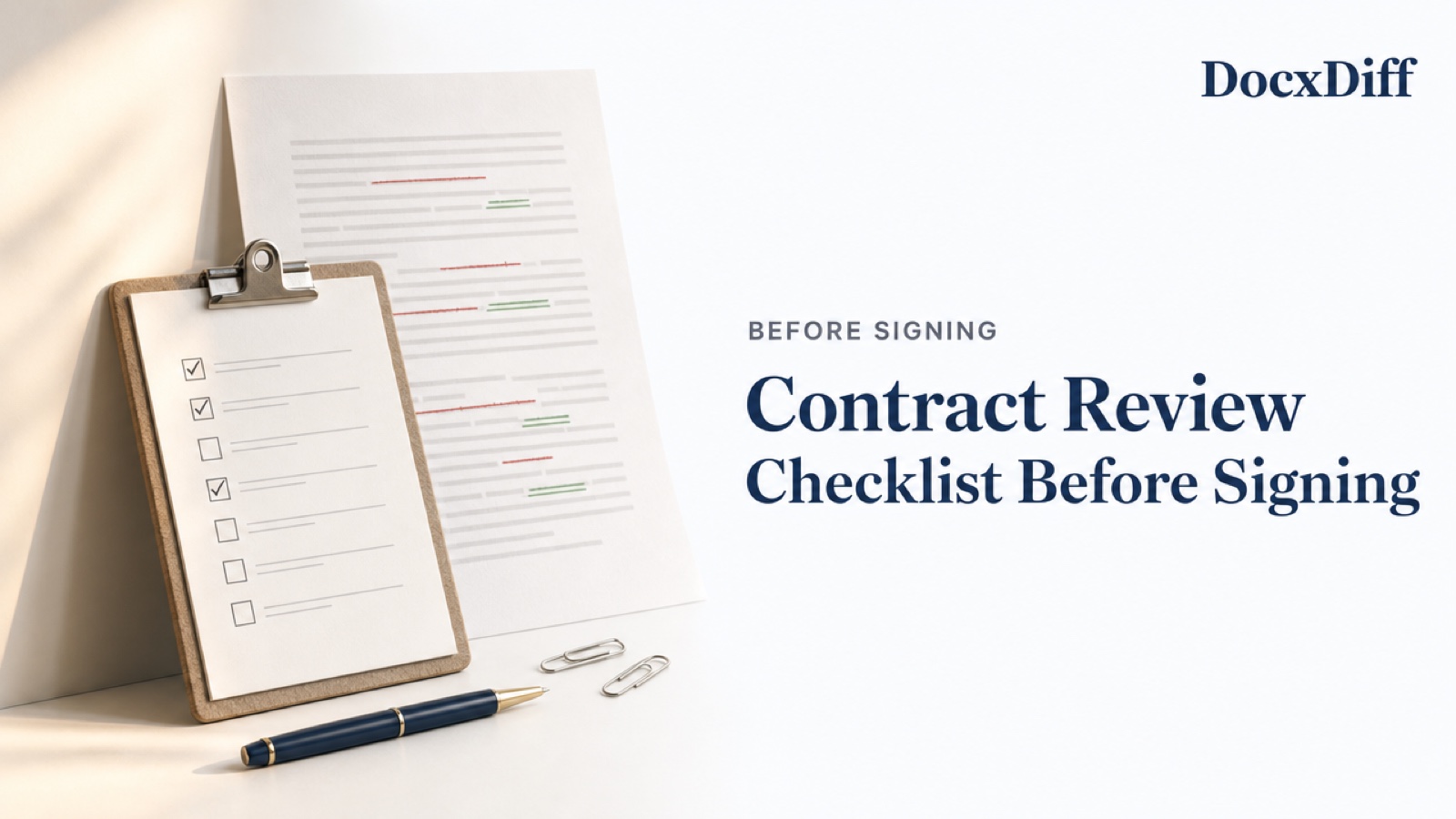 Contract Review Checklist Before Signing