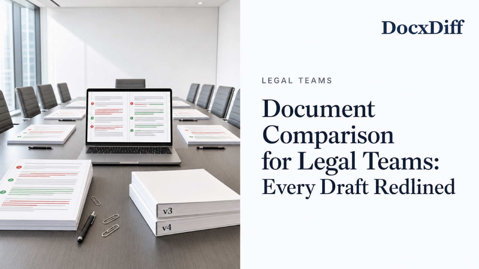 Document Comparison for Legal Teams: Every Draft Redlined