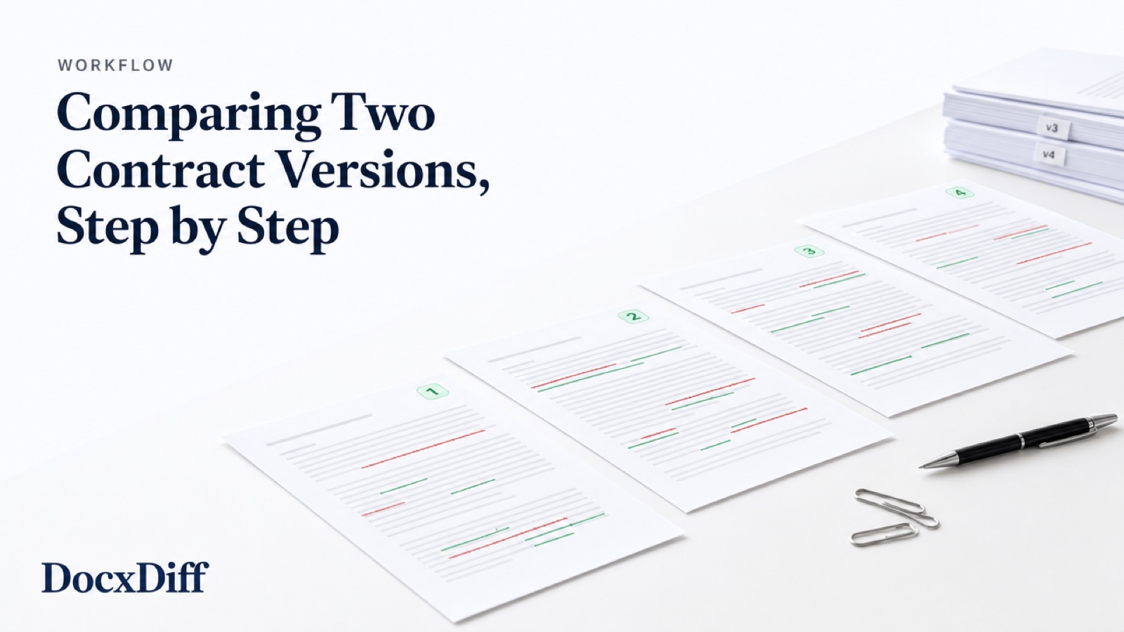 Comparing Two Contract Versions, Step by Step