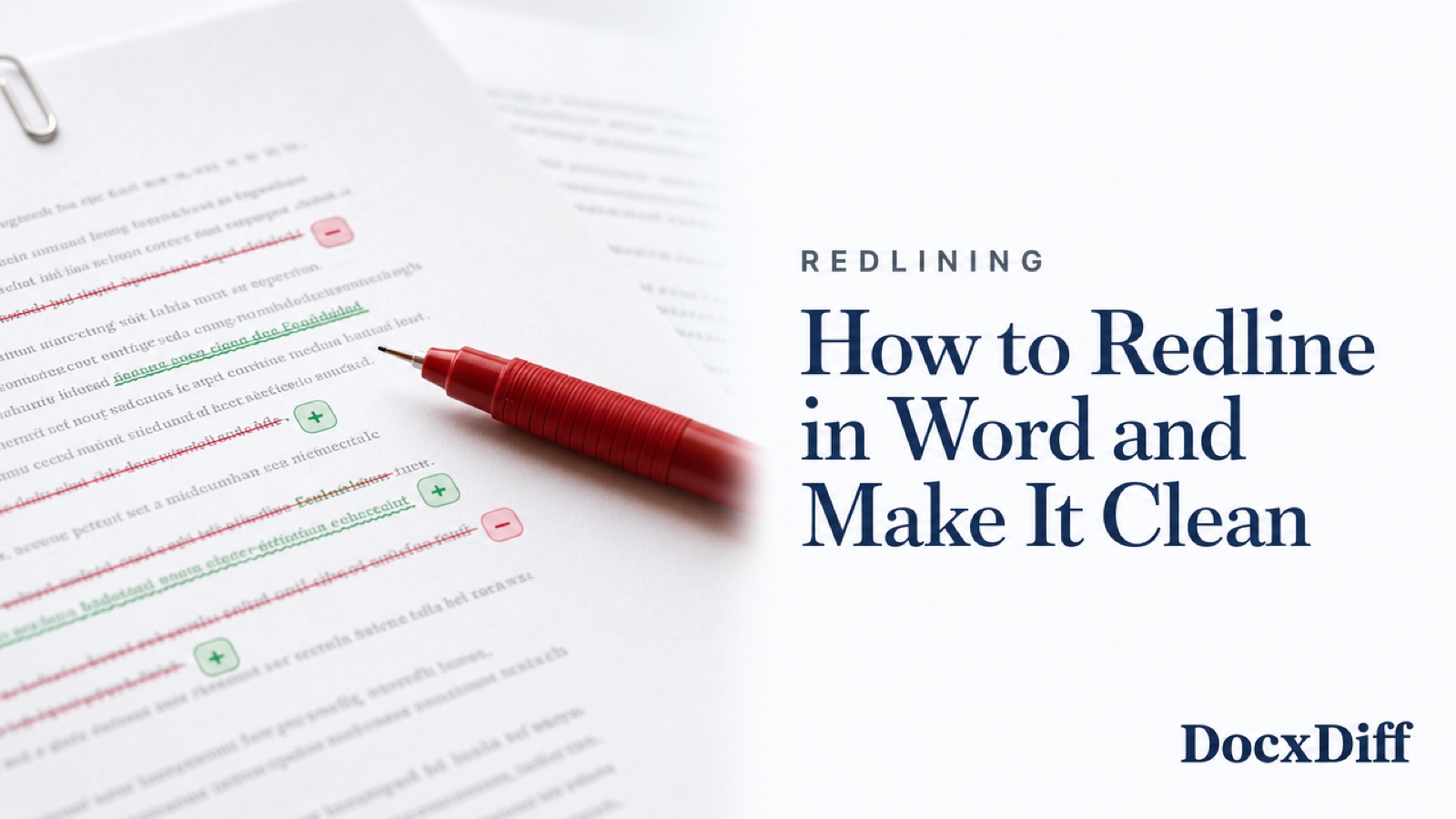 How to Redline in Word and Make It Clean